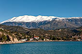 The mountains dominate this part of the south coast of Aya Galni.
